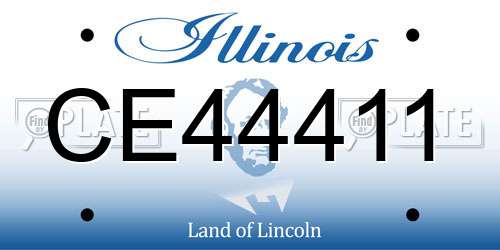 CE44411 Illinois License Plate
