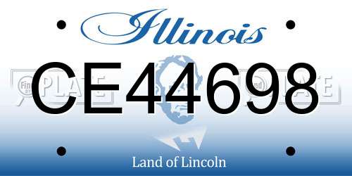 CE44698 Illinois License Plate