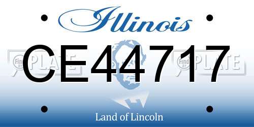 CE44717 Illinois License Plate