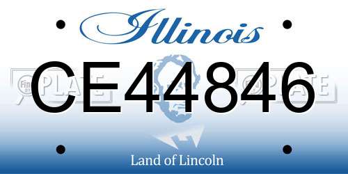 CE44846 Illinois License Plate
