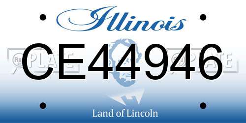 CE44946 Illinois License Plate