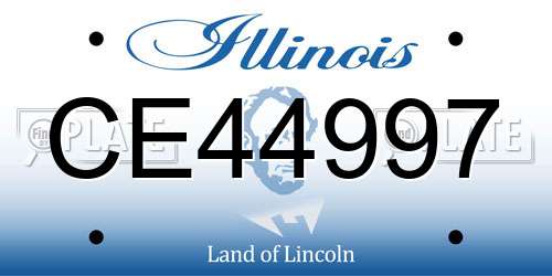 CE44997 Illinois License Plate