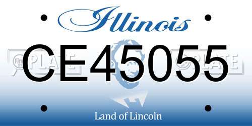 CE45055 Illinois License Plate