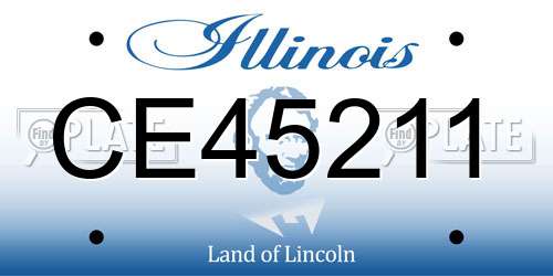 CE45211 Illinois License Plate