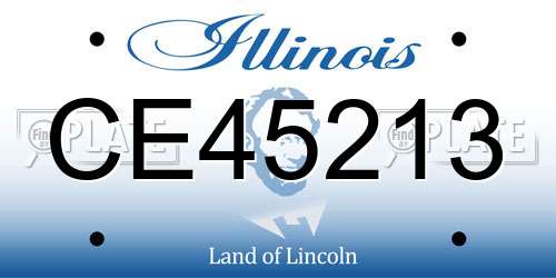 CE45213 Illinois License Plate