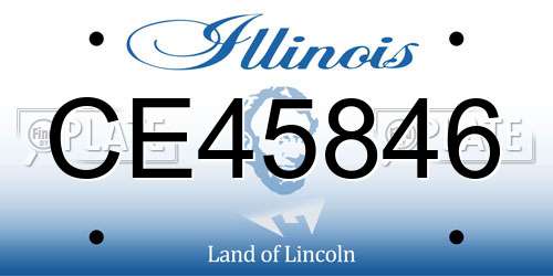 CE45846 Illinois License Plate