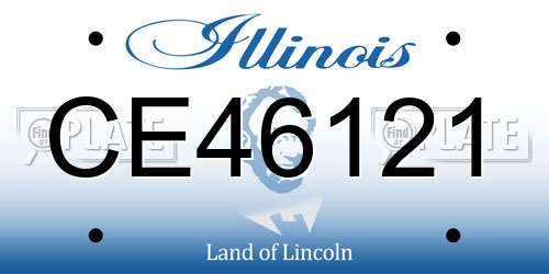 CE46121 Illinois License Plate