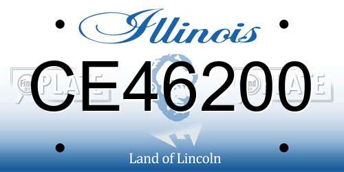CE46200 Illinois License Plate