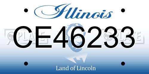 CE46233 Illinois License Plate