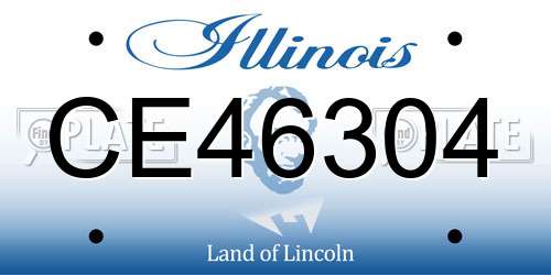 CE46304 Illinois License Plate