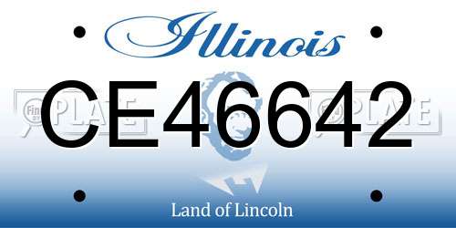 CE46642 Illinois License Plate