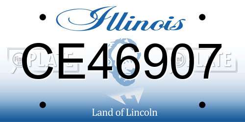 CE46907 Illinois License Plate
