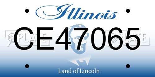 CE47065 Illinois License Plate