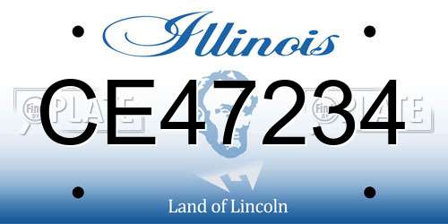 CE47234 Illinois License Plate