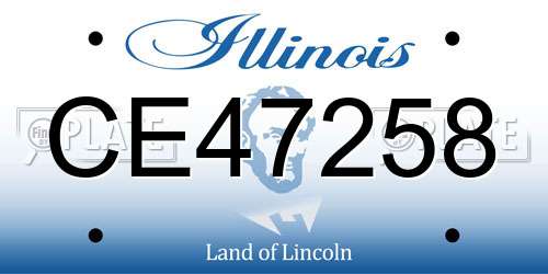 CE47258 Illinois License Plate