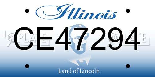 CE47294 Illinois License Plate