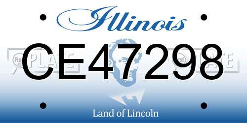CE47298 Illinois License Plate