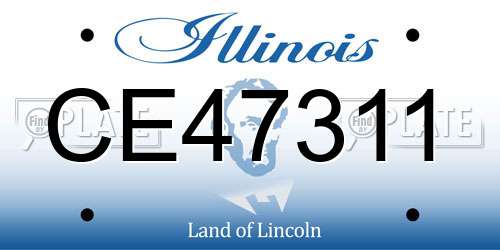CE47311 Illinois License Plate