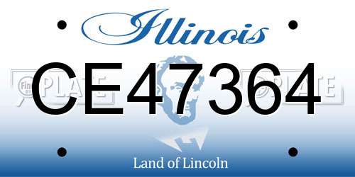 CE47364 Illinois License Plate