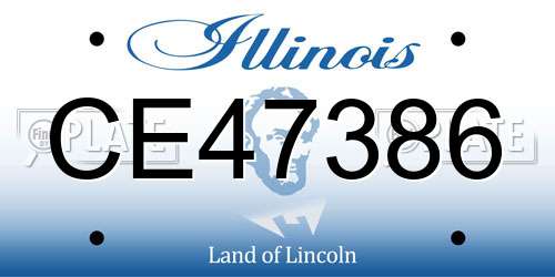 CE47386 Illinois License Plate