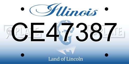 CE47387 Illinois License Plate