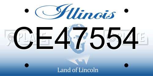 CE47554 Illinois License Plate