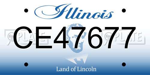 CE47677 Illinois License Plate