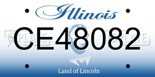 CE48082 Illinois License Plate