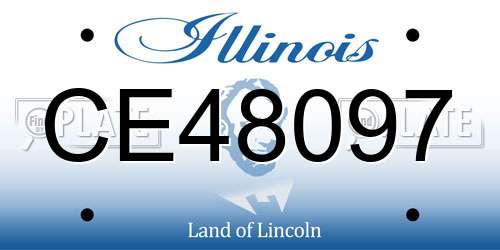 CE48097 Illinois License Plate