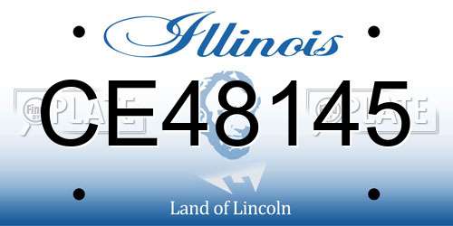 CE48145 Illinois License Plate