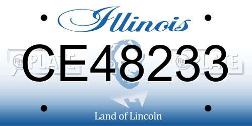 CE48233 Illinois License Plate