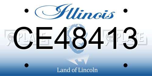CE48413 Illinois License Plate