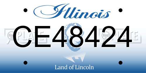 CE48424 Illinois License Plate