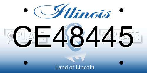 CE48445 Illinois License Plate