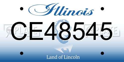 CE48545 Illinois License Plate