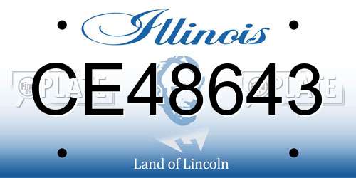 CE48643 Illinois License Plate