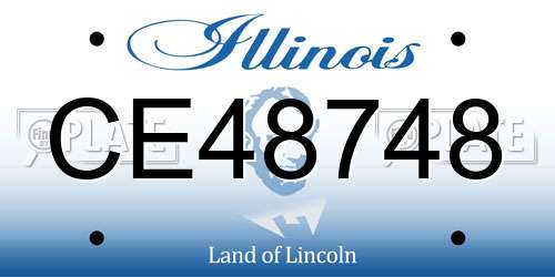 CE48748 Illinois License Plate