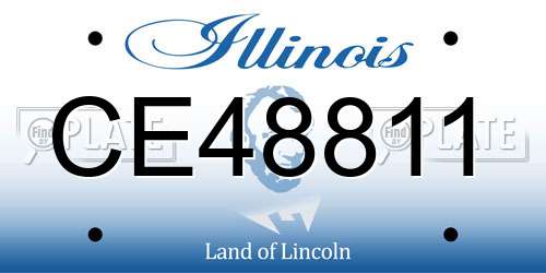 CE48811 Illinois License Plate