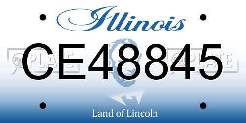CE48845 Illinois License Plate