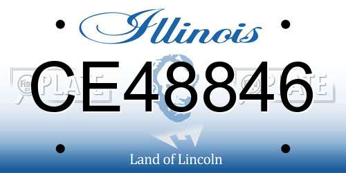 CE48846 Illinois License Plate