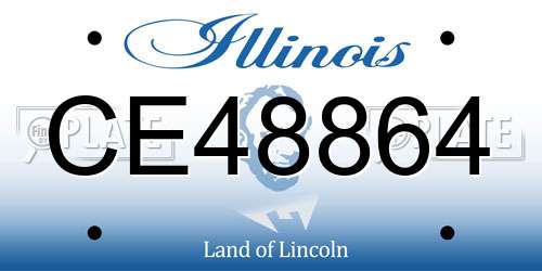 CE48864 Illinois License Plate