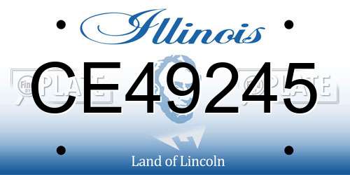 CE49245 Illinois License Plate