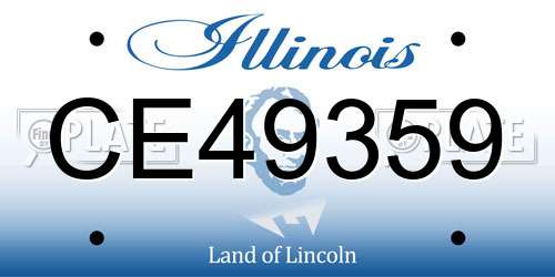 CE49359 Illinois License Plate