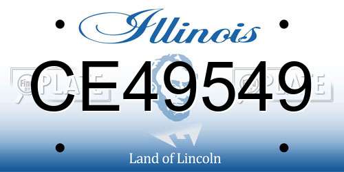 CE49549 Illinois License Plate