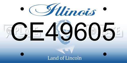 CE49605 Illinois License Plate