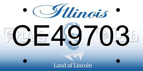 CE49703 Illinois License Plate