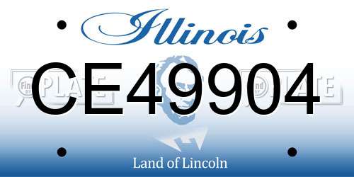 CE49904 Illinois License Plate
