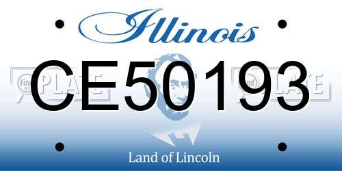 CE50193 Illinois License Plate