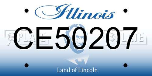 CE50207 Illinois License Plate