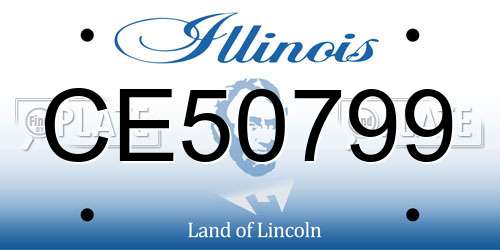 CE50799 Illinois License Plate